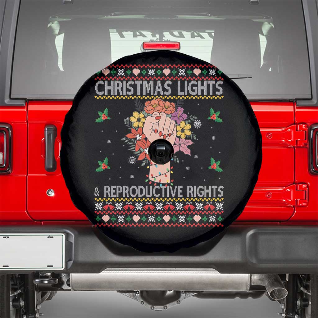 Funny Feminist Lights And Reproductive Rights Spare Tire Cover Ugly Christmas Gift - Wonder Print Shop