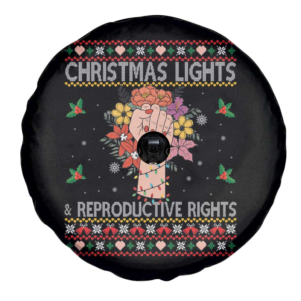 Funny Feminist Lights And Reproductive Rights Spare Tire Cover Ugly Christmas Gift - Wonder Print Shop
