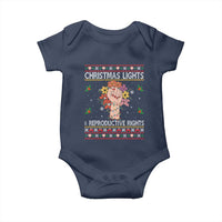 Funny Feminist Lights And Reproductive Rights Baby Onesie Ugly Christmas Gift - Wonder Print Shop