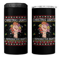 Funny Feminist Lights And Reproductive Rights 4 in 1 Can Cooler Tumbler Ugly Christmas Gift - Wonder Print Shop