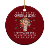 Funny Feminist Lights And Reproductive Rights Ceramic Ornament Ugly Christmas Gift - Wonder Print Shop