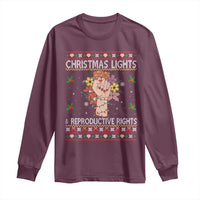 Funny Feminist Lights And Reproductive Rights Long Sleeve Shirt Ugly Christmas Gift - Wonder Print Shop