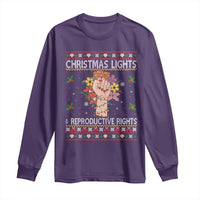 Funny Feminist Lights And Reproductive Rights Long Sleeve Shirt Ugly Christmas Gift - Wonder Print Shop