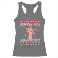 Funny Feminist Lights And Reproductive Rights Racerback Tank Top Ugly Christmas Gift - Wonder Print Shop