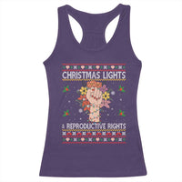 Funny Feminist Lights And Reproductive Rights Racerback Tank Top Ugly Christmas Gift - Wonder Print Shop