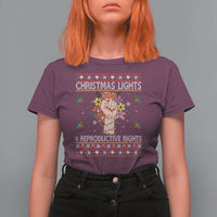 Funny Feminist Lights And Reproductive Rights T Shirt For Women Ugly Christmas Gift - Wonder Print Shop