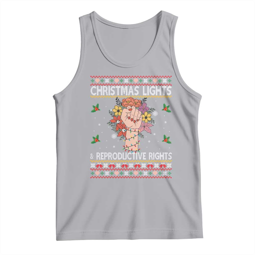 Funny Feminist Lights And Reproductive Rights Tank Top Ugly Christmas Gift - Wonder Print Shop