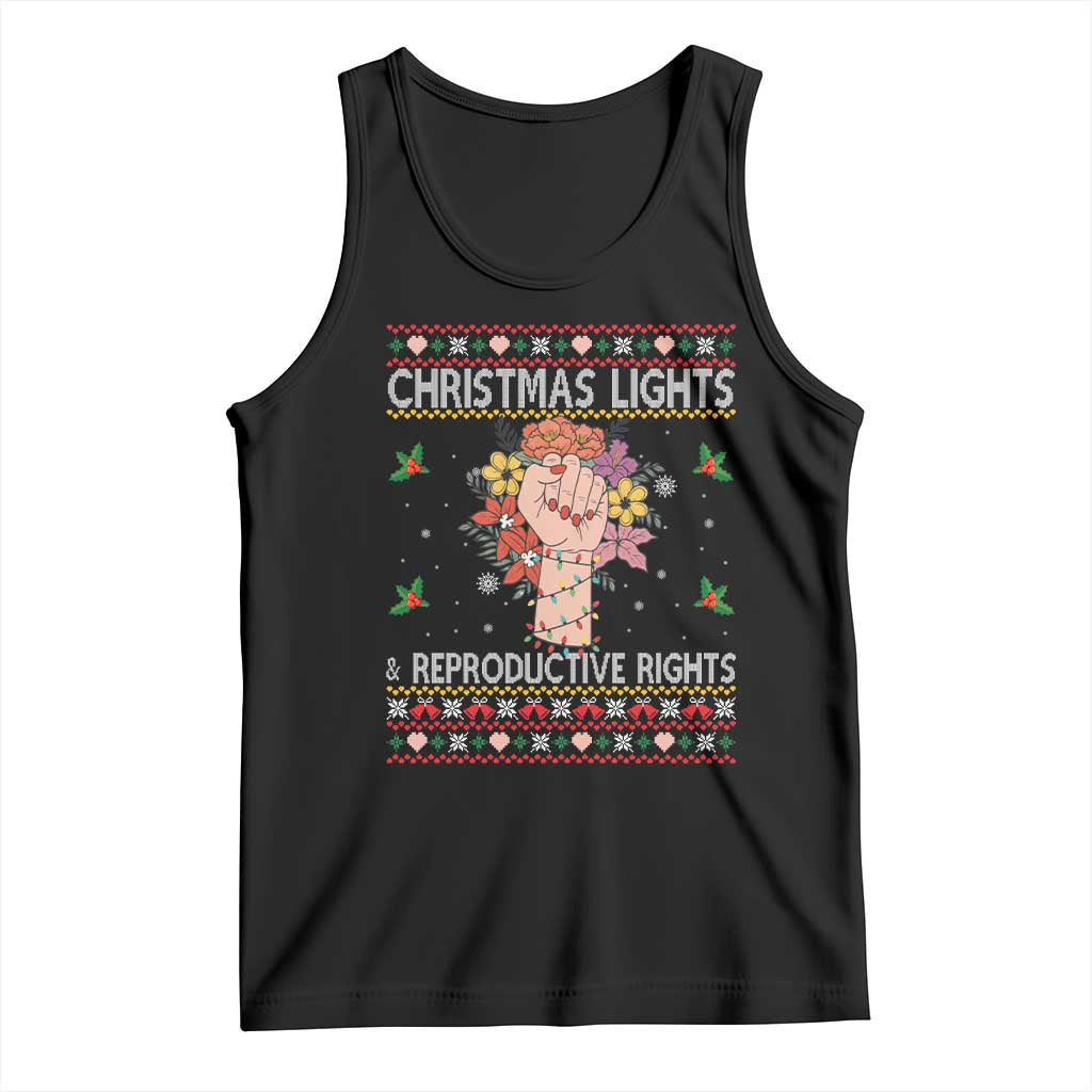 Funny Feminist Lights And Reproductive Rights Tank Top Ugly Christmas Gift - Wonder Print Shop