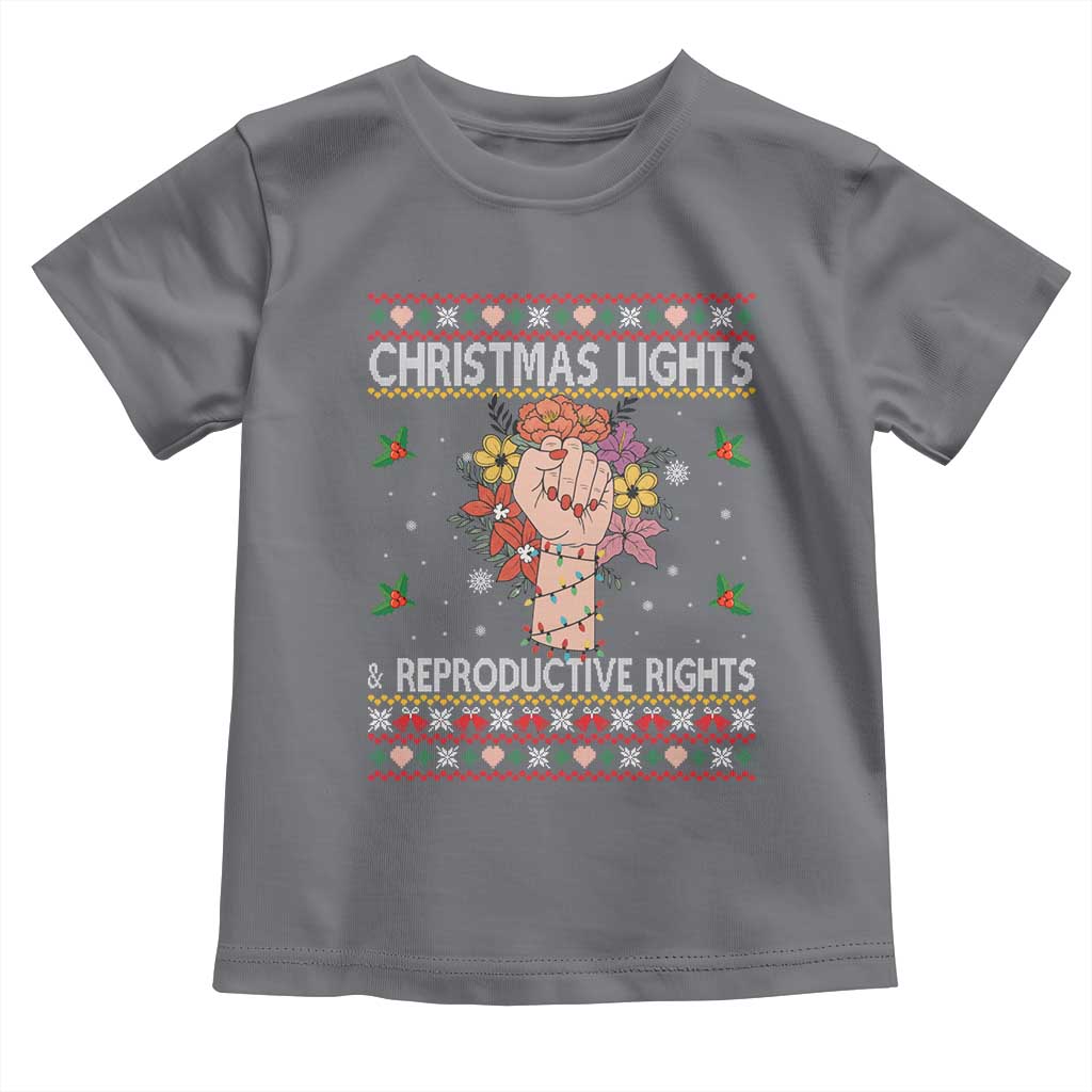 Funny Feminist Lights And Reproductive Rights Toddler T Shirt Ugly Christmas Gift - Wonder Print Shop