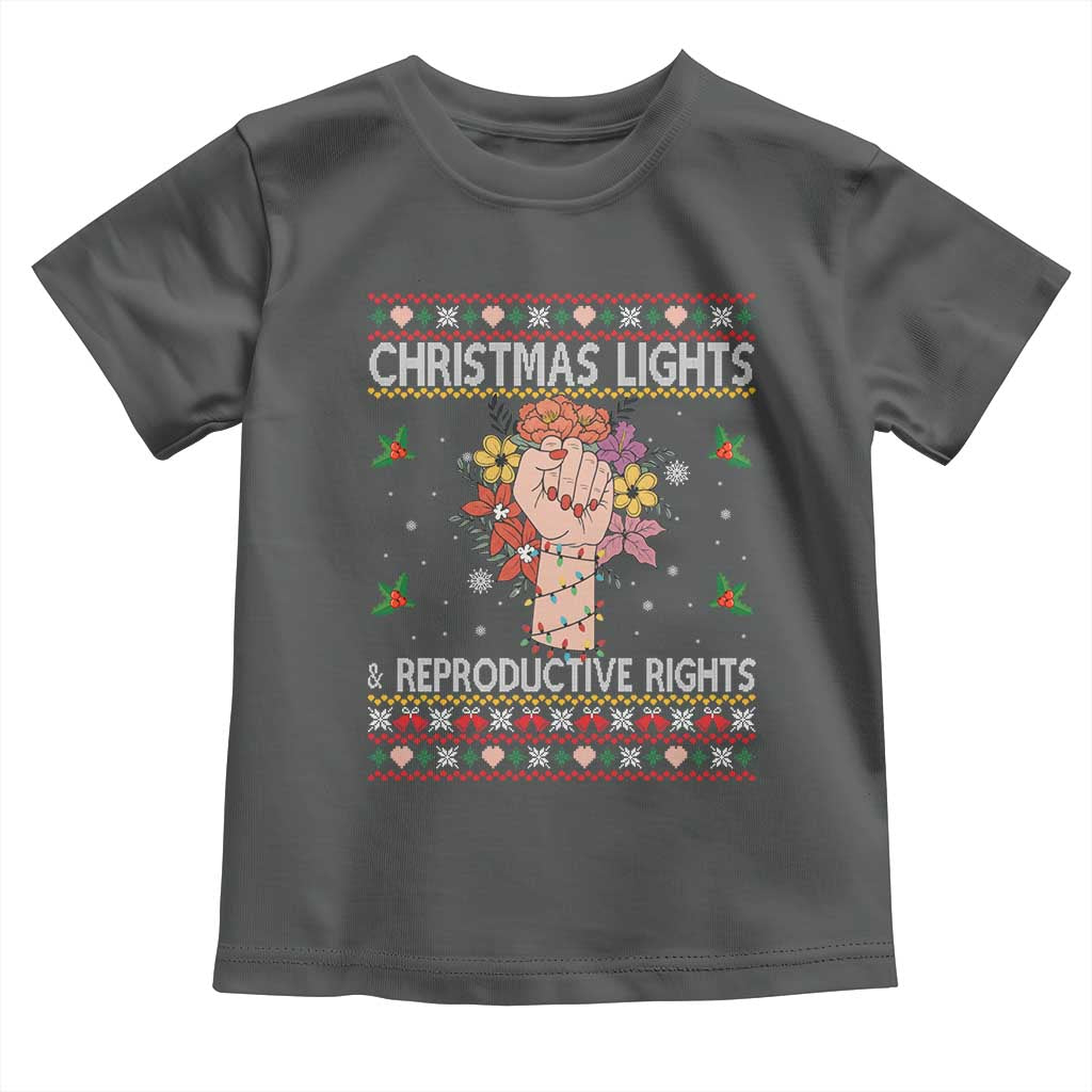 Funny Feminist Lights And Reproductive Rights Toddler T Shirt Ugly Christmas Gift - Wonder Print Shop