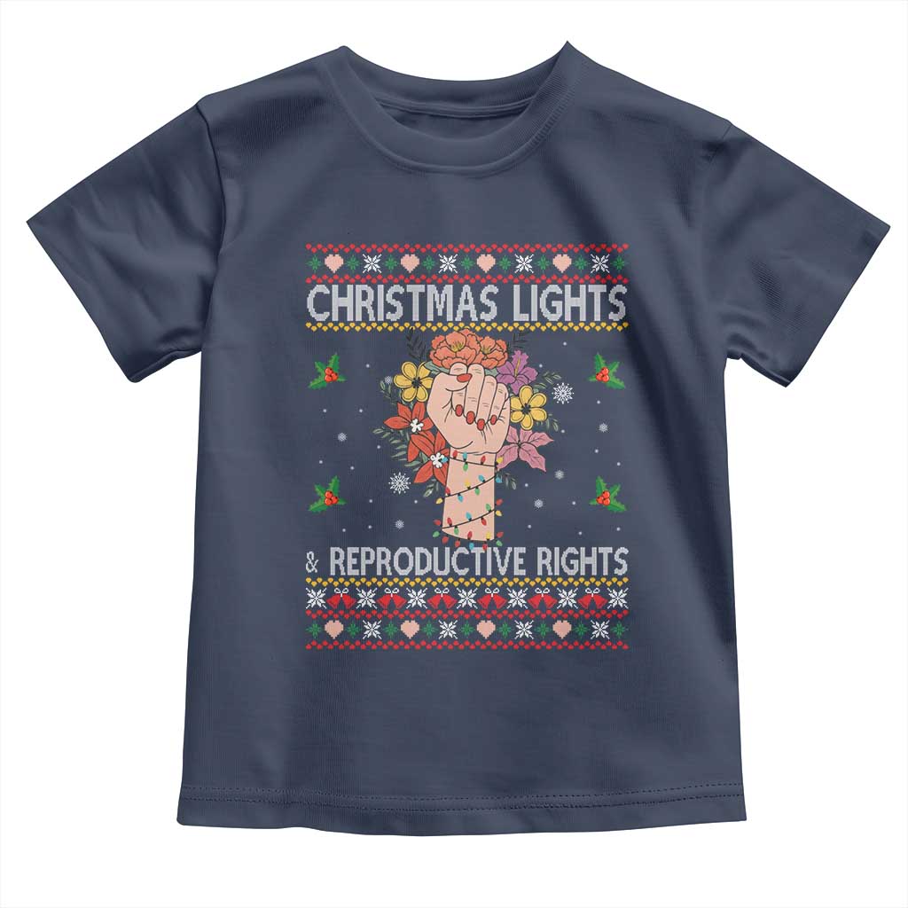 Funny Feminist Lights And Reproductive Rights Toddler T Shirt Ugly Christmas Gift - Wonder Print Shop