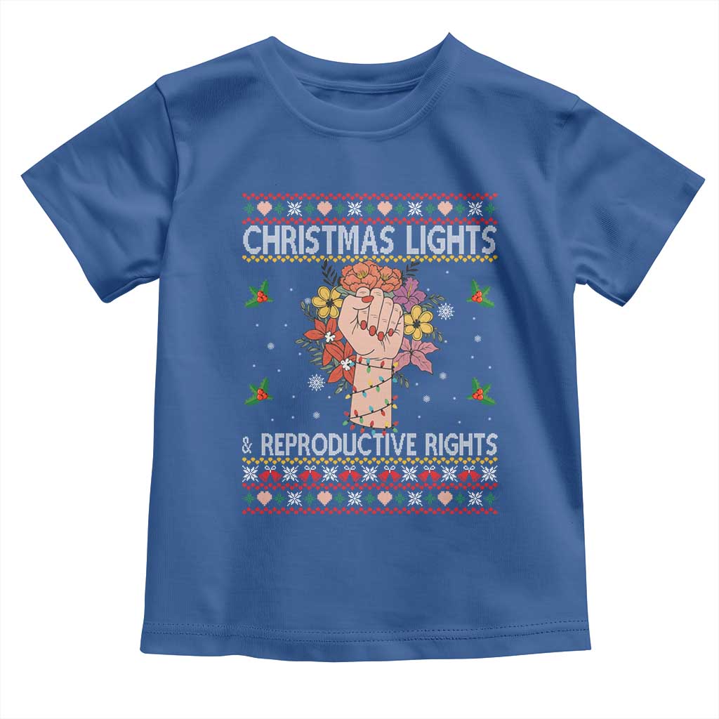 Funny Feminist Lights And Reproductive Rights Toddler T Shirt Ugly Christmas Gift - Wonder Print Shop