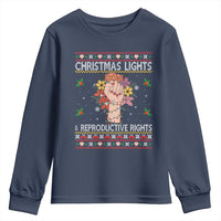 Funny Feminist Lights And Reproductive Rights Youth Sweatshirt Ugly Christmas Gift - Wonder Print Shop