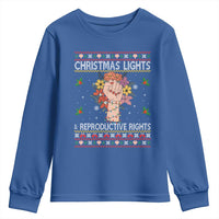 Funny Feminist Lights And Reproductive Rights Youth Sweatshirt Ugly Christmas Gift - Wonder Print Shop