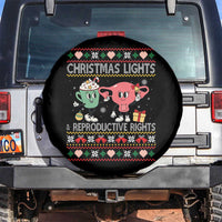 Funny Feminist Christmas Lights And Reproductive Rights Ugly Holiday Gift Spare Tire Cover - Wonder Print Shop