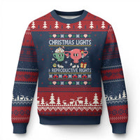 Funny Feminist Christmas Lights And Reproductive Rights Ugly Holiday Gift Ugly Christmas Sweater - Wonder Print Shop