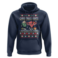 Funny Feminist Christmas Lights And Reproductive Rights Ugly Holiday Gift Hoodie - Wonder Print Shop