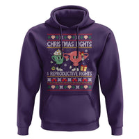 Funny Feminist Christmas Lights And Reproductive Rights Ugly Holiday Gift Hoodie - Wonder Print Shop