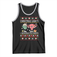 Funny Feminist Christmas Lights And Reproductive Rights Ugly Holiday Gift Tank Top - Wonder Print Shop