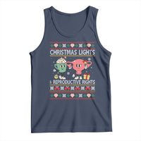 Funny Feminist Christmas Lights And Reproductive Rights Ugly Holiday Gift Tank Top - Wonder Print Shop
