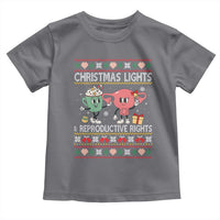 Funny Feminist Christmas Lights And Reproductive Rights Ugly Holiday Gift Toddler T Shirt - Wonder Print Shop