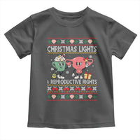 Funny Feminist Christmas Lights And Reproductive Rights Ugly Holiday Gift Toddler T Shirt - Wonder Print Shop