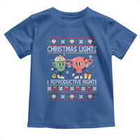 Funny Feminist Christmas Lights And Reproductive Rights Ugly Holiday Gift Toddler T Shirt - Wonder Print Shop