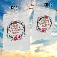 Holiday Lights And Reproductive Rights Garden Flag Funny Feminist Christmas Gift - Wonder Print Shop