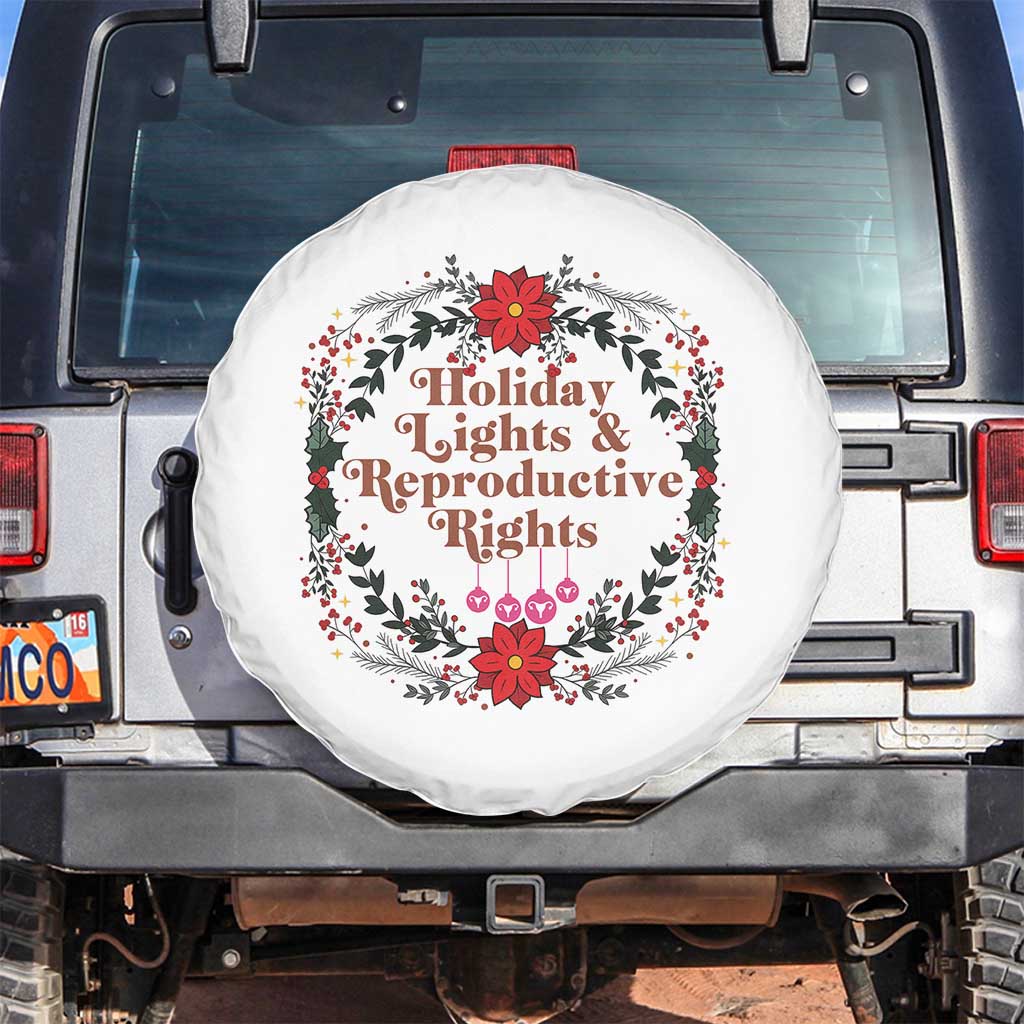 Holiday Lights And Reproductive Rights Spare Tire Cover Funny Feminist Christmas Gift - Wonder Print Shop