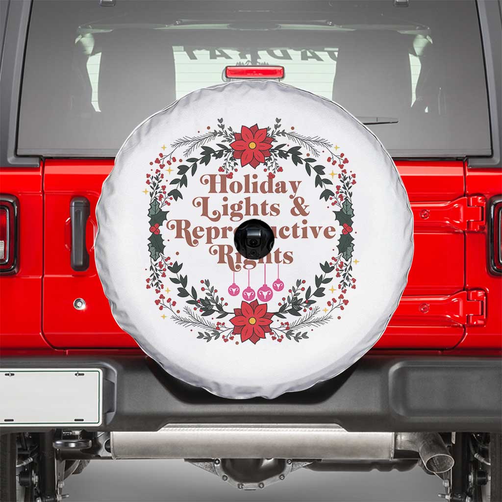 Holiday Lights And Reproductive Rights Spare Tire Cover Funny Feminist Christmas Gift - Wonder Print Shop
