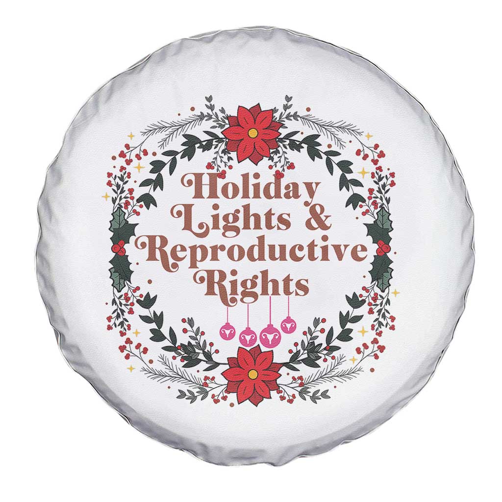 Holiday Lights And Reproductive Rights Spare Tire Cover Funny Feminist Christmas Gift - Wonder Print Shop