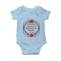 Holiday Lights And Reproductive Rights Baby Onesie Funny Feminist Christmas Gift - Wonder Print Shop