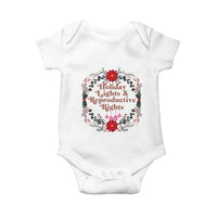 Holiday Lights And Reproductive Rights Baby Onesie Funny Feminist Christmas Gift - Wonder Print Shop