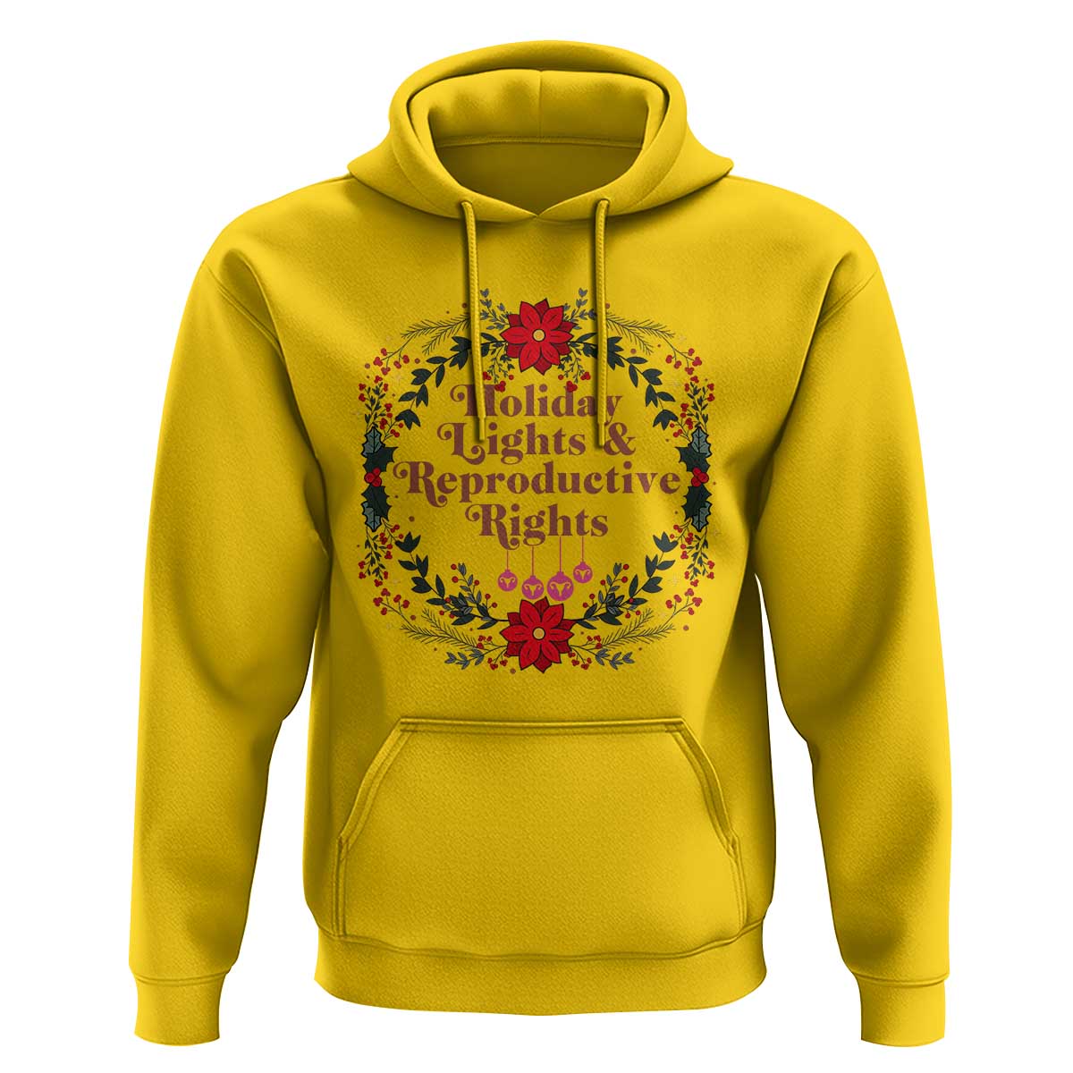 Holiday Lights And Reproductive Rights Hoodie Funny Feminist Christmas Gift - Wonder Print Shop