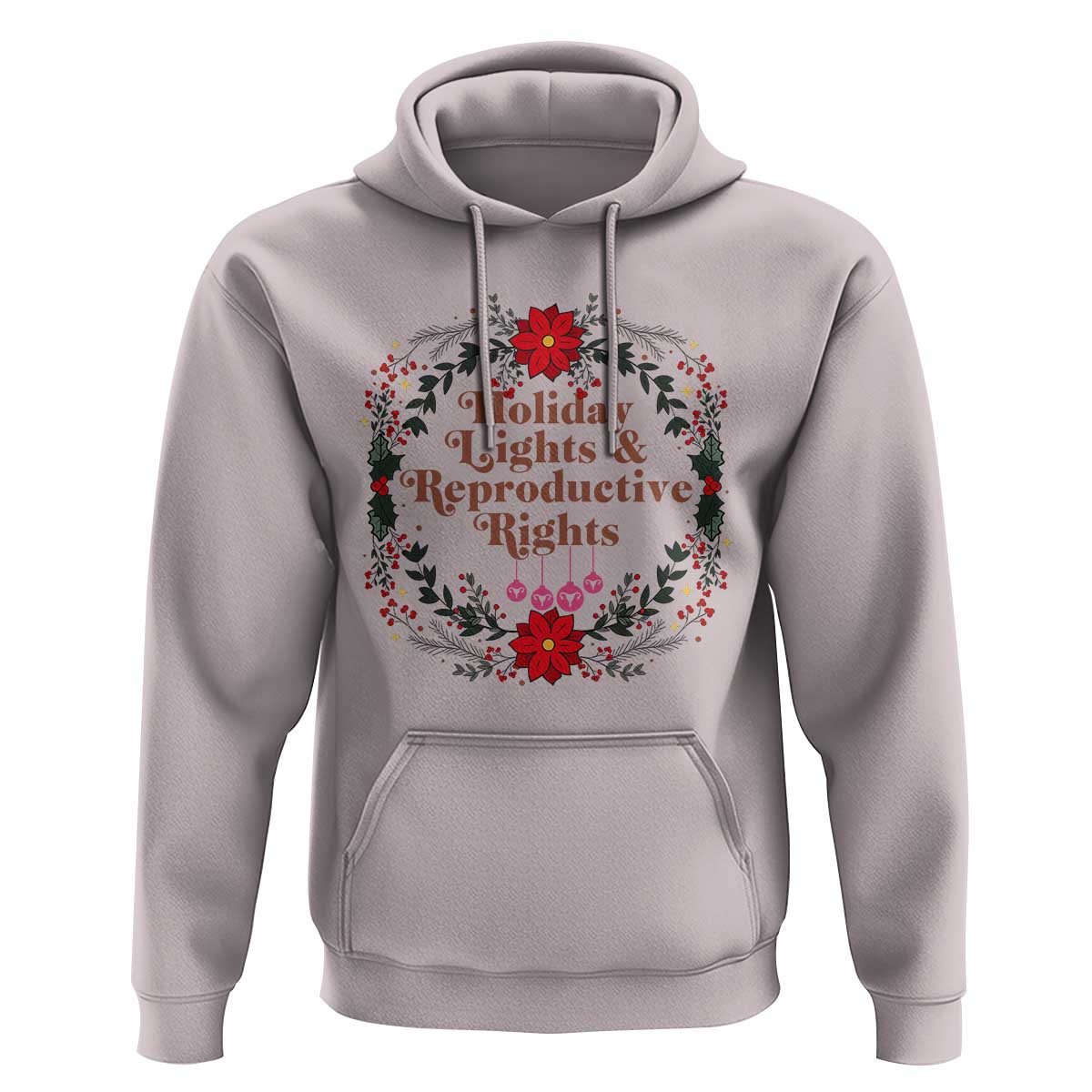 Holiday Lights And Reproductive Rights Hoodie Funny Feminist Christmas Gift - Wonder Print Shop