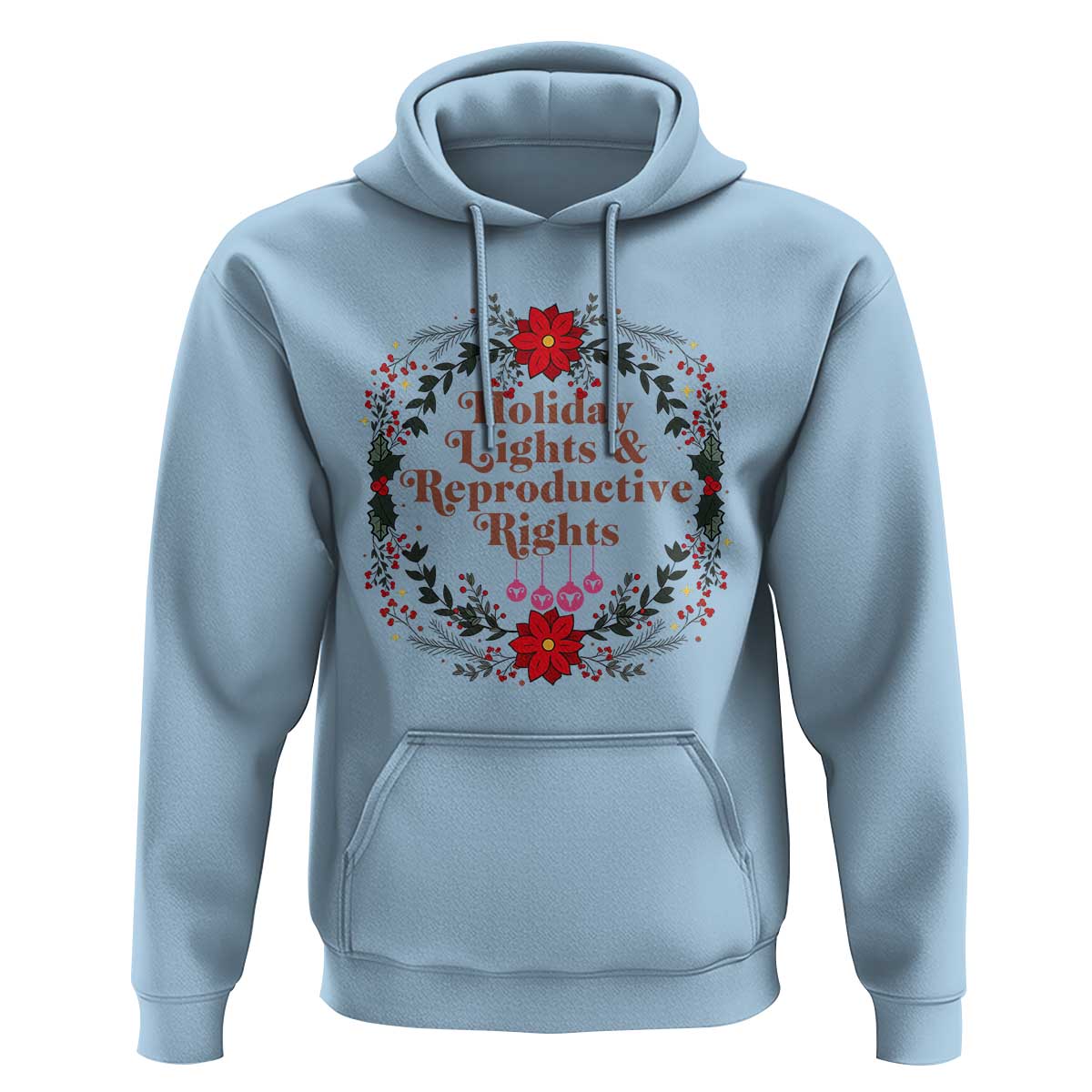 Holiday Lights And Reproductive Rights Hoodie Funny Feminist Christmas Gift - Wonder Print Shop