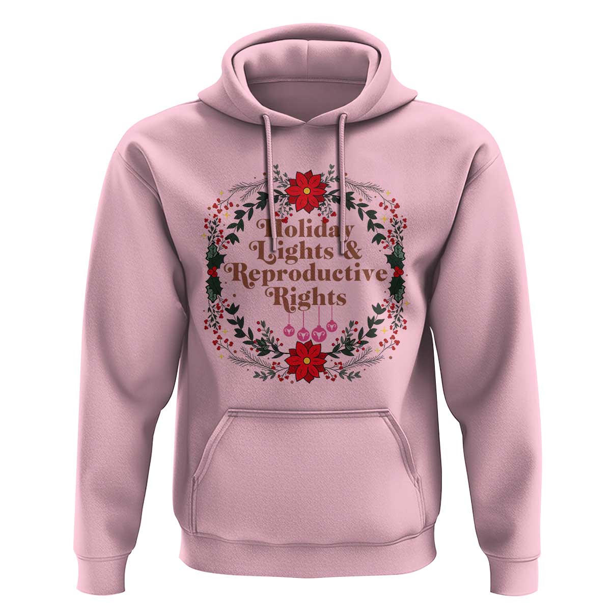 Holiday Lights And Reproductive Rights Hoodie Funny Feminist Christmas Gift - Wonder Print Shop