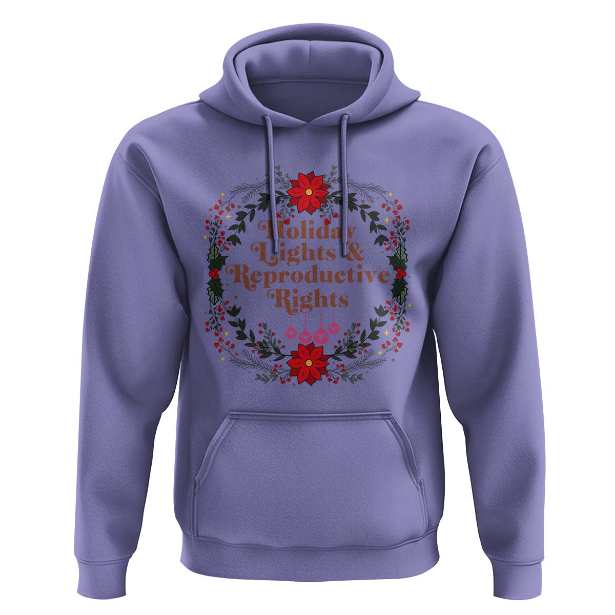 Holiday Lights And Reproductive Rights Hoodie Funny Feminist Christmas Gift - Wonder Print Shop