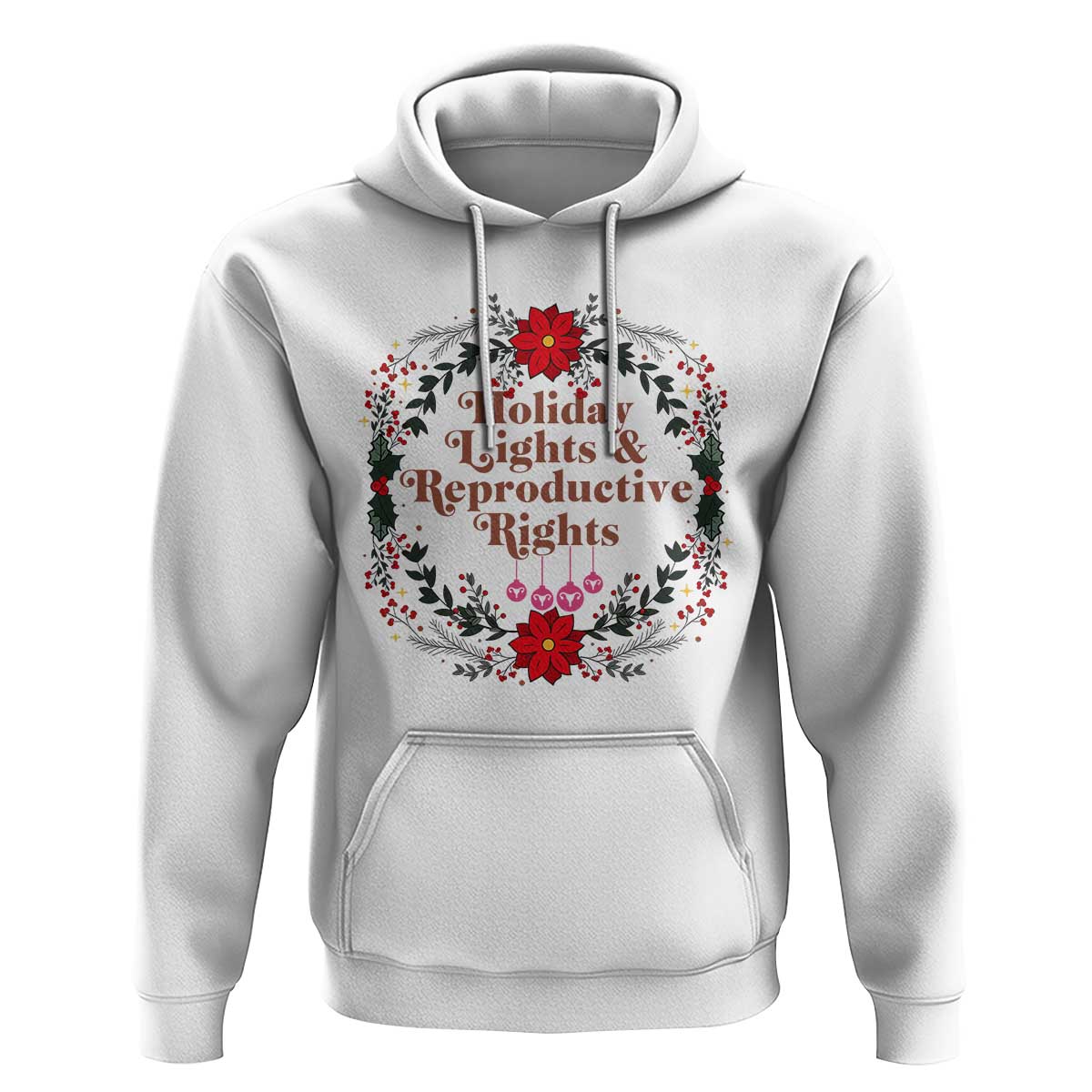Holiday Lights And Reproductive Rights Hoodie Funny Feminist Christmas Gift - Wonder Print Shop