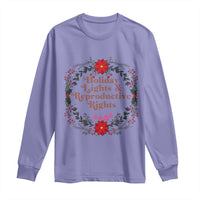 Holiday Lights And Reproductive Rights Long Sleeve Shirt Funny Feminist Christmas Gift - Wonder Print Shop
