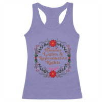 Holiday Lights And Reproductive Rights Racerback Tank Top Funny Feminist Christmas Gift - Wonder Print Shop