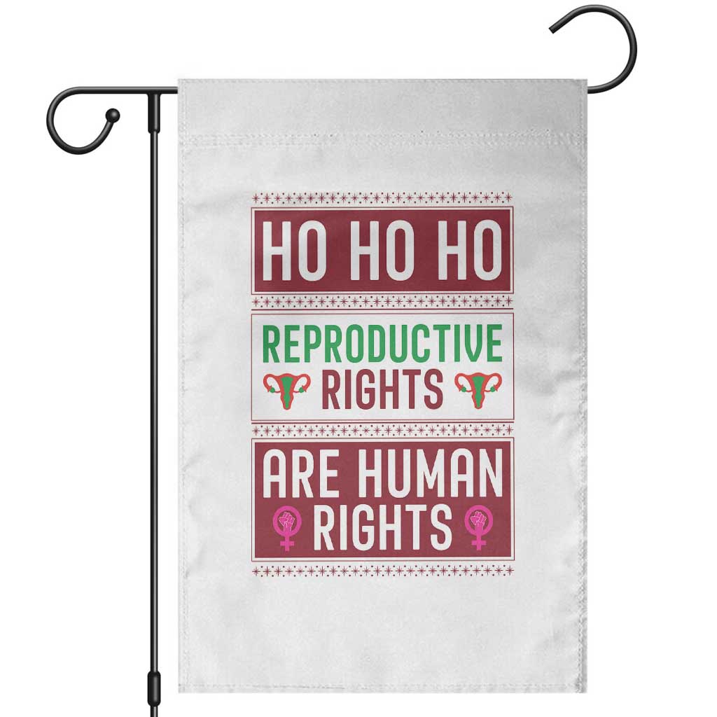 Funny Christmas Feminist Gift Garden Flag Reproductive Rights Are Human Rights - Wonder Print Shop