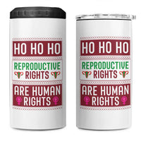 Funny Christmas Feminist Gift 4 in 1 Can Cooler Tumbler Reproductive Rights Are Human Rights - Wonder Print Shop