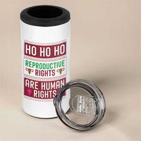 Funny Christmas Feminist Gift 4 in 1 Can Cooler Tumbler Reproductive Rights Are Human Rights - Wonder Print Shop