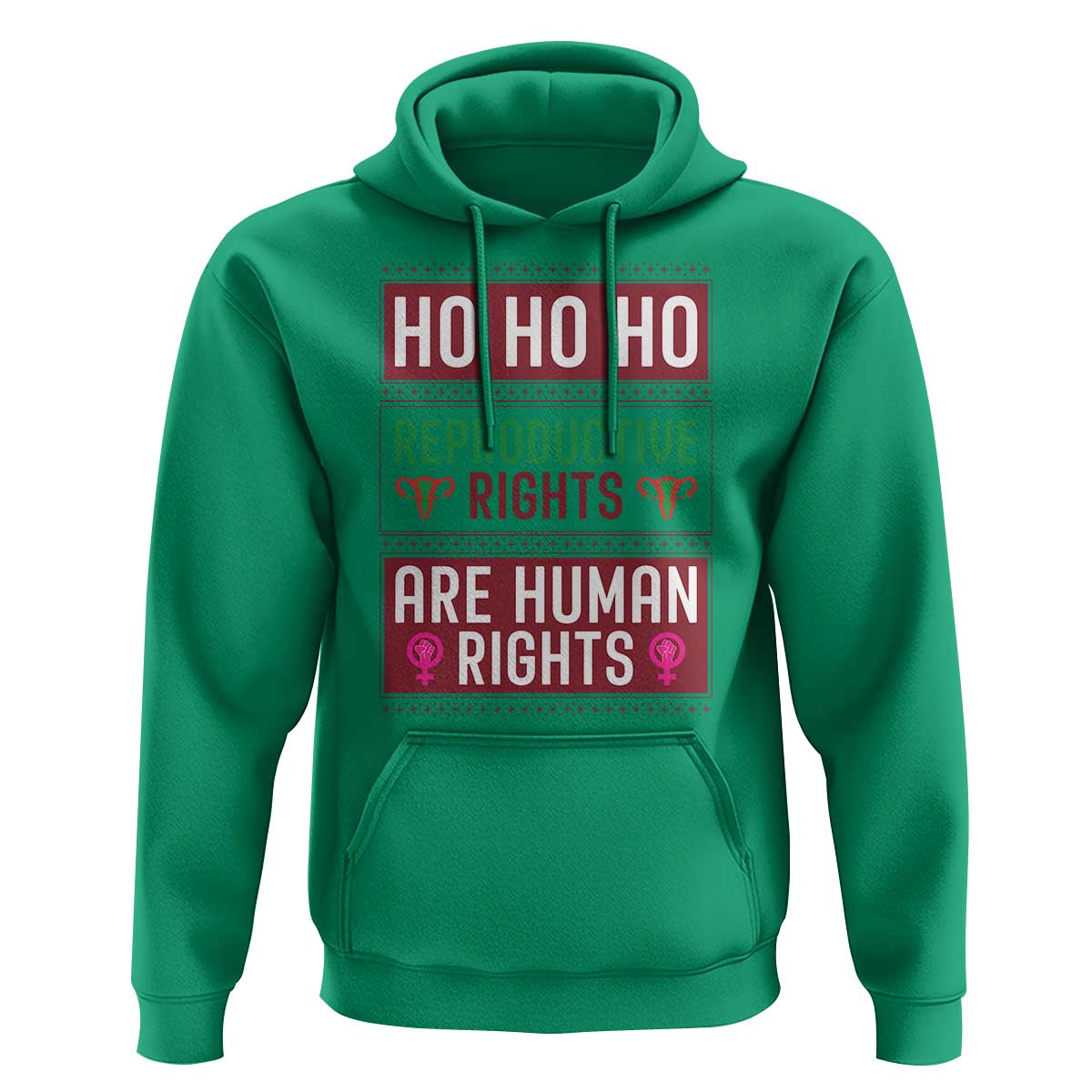 Funny Christmas Feminist Gift Hoodie Reproductive Rights Are Human Rights - Wonder Print Shop