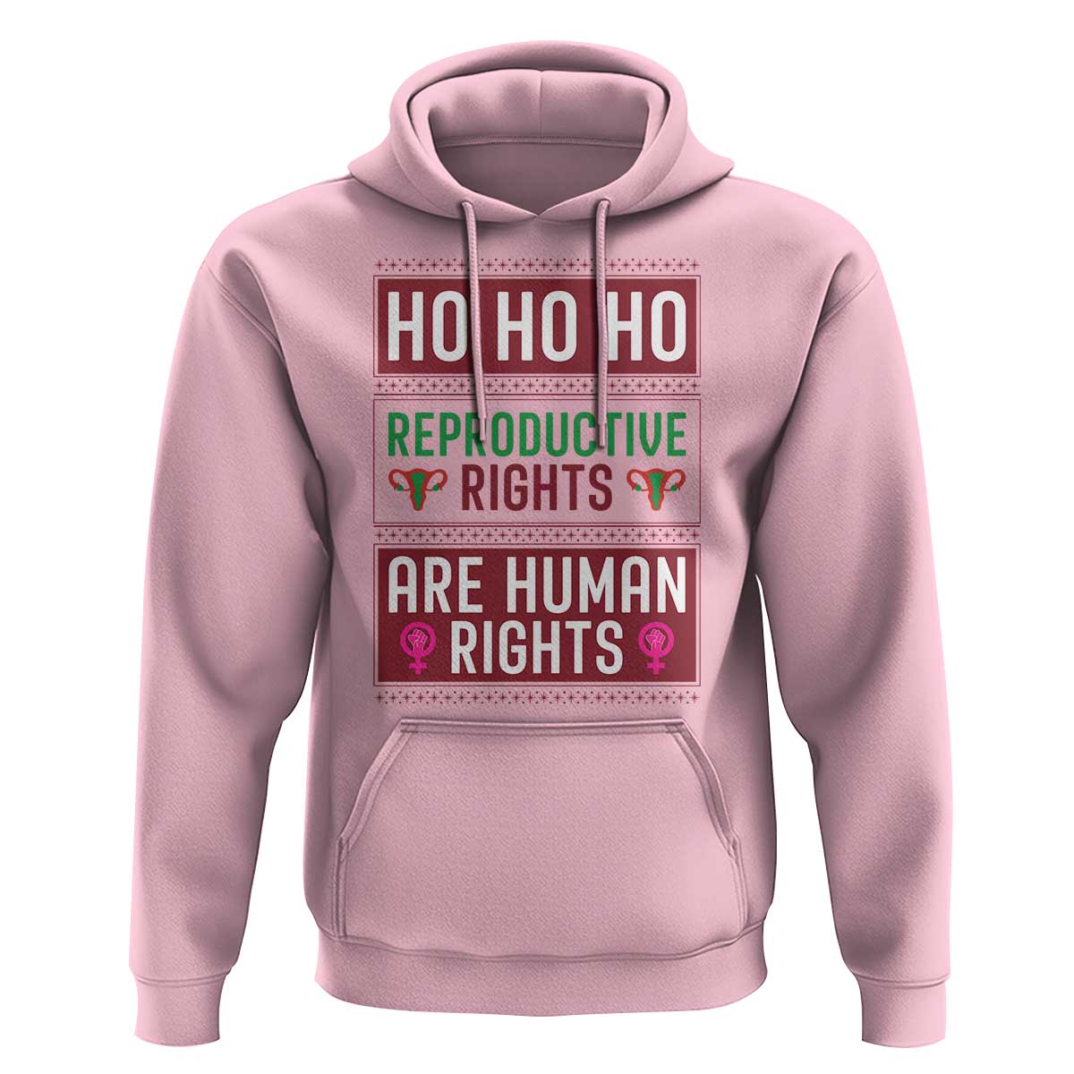 Funny Christmas Feminist Gift Hoodie Reproductive Rights Are Human Rights - Wonder Print Shop