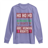 Funny Christmas Feminist Gift Long Sleeve Shirt Reproductive Rights Are Human Rights - Wonder Print Shop