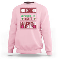 Funny Christmas Feminist Gift Sweatshirt Reproductive Rights Are Human Rights - Wonder Print Shop