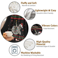 Christmas Lights And Reproductive Rights Ugly Christmas Throw Blanket Feminist Raccoon Gift - Wonder Print Shop