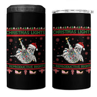 Christmas Lights And Reproductive Rights Ugly Christmas 4 in 1 Can Cooler Tumbler Feminist Raccoon Gift - Wonder Print Shop
